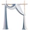 Wedding Arch Draping Fabric 3 Panels 20Ft Chiffon Fabric Drapes Arbor Drapery Wedding Ceremony Reception Swag Decorations (Dusty Blue +Powder Blue +White)